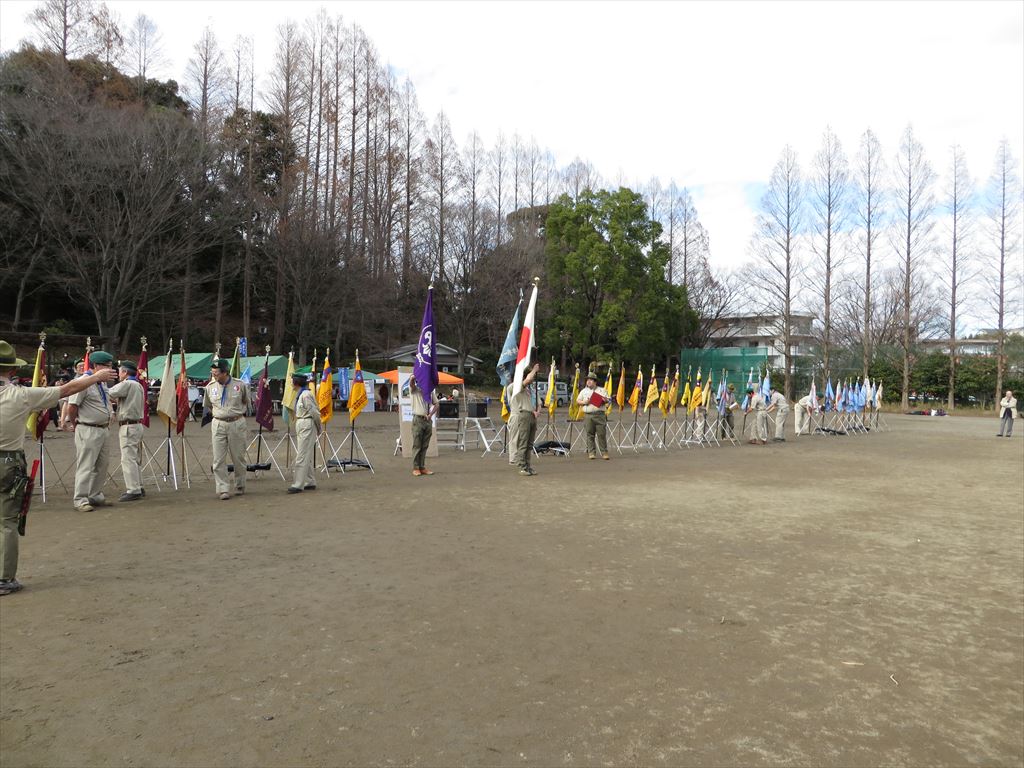 隊旗の数が半端じゃない